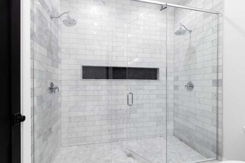 Glass Panel Shower Entrance